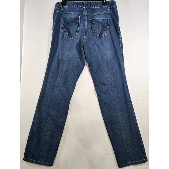 Lane Bryant Womens Jeans Size 16 Petite Simply Straight Mid Rise Medium Wash - Picture 10 of 16